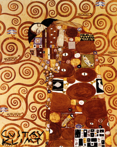 Fulfillment, Stoclet Frieze, c.1909 - Gustav Klimt Paintings